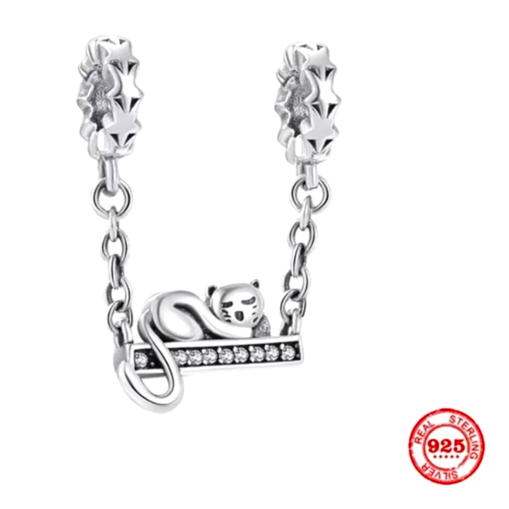 Dangling cat charm